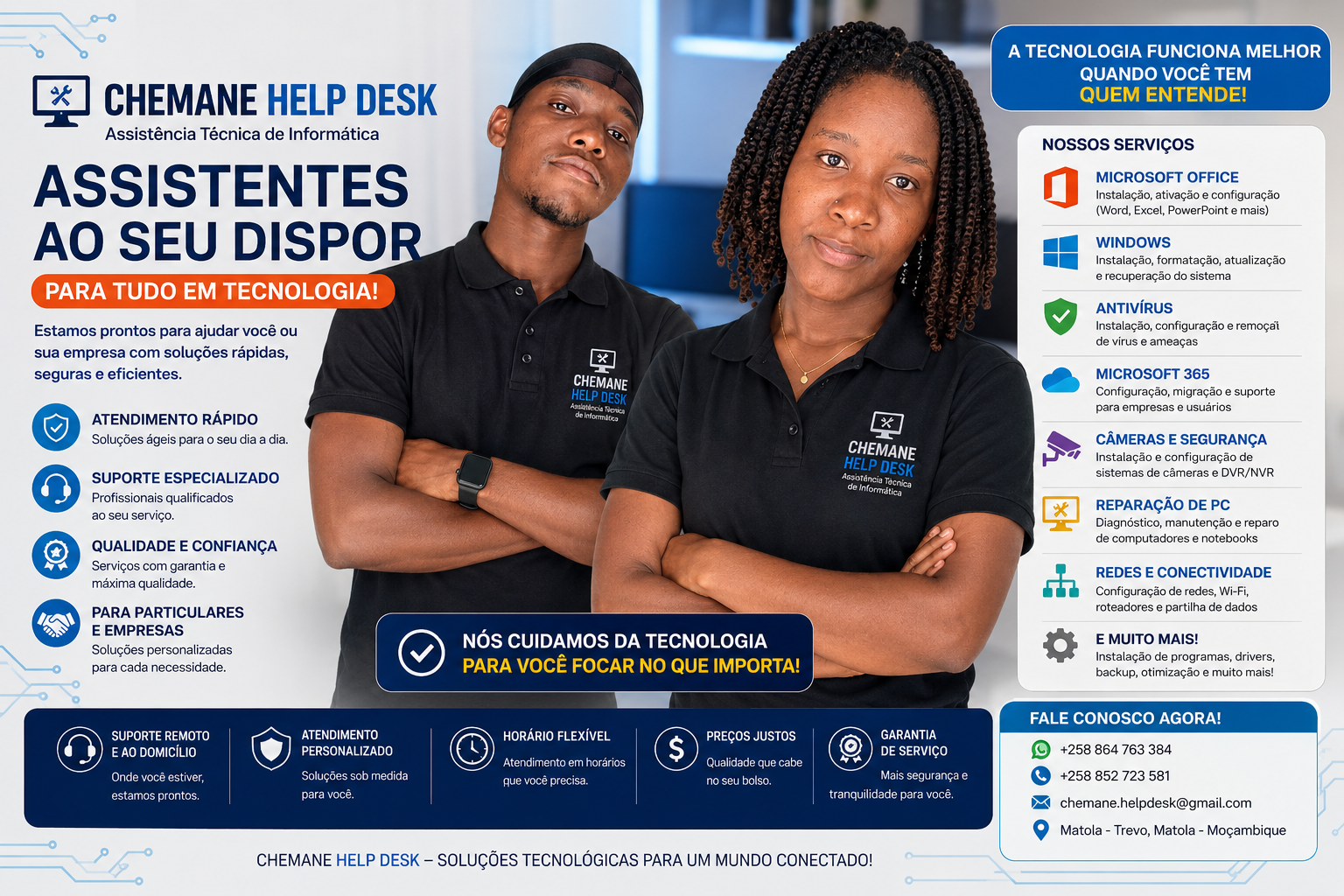 Assistência Técnica Suporte Especializado para Soluções Informáticas