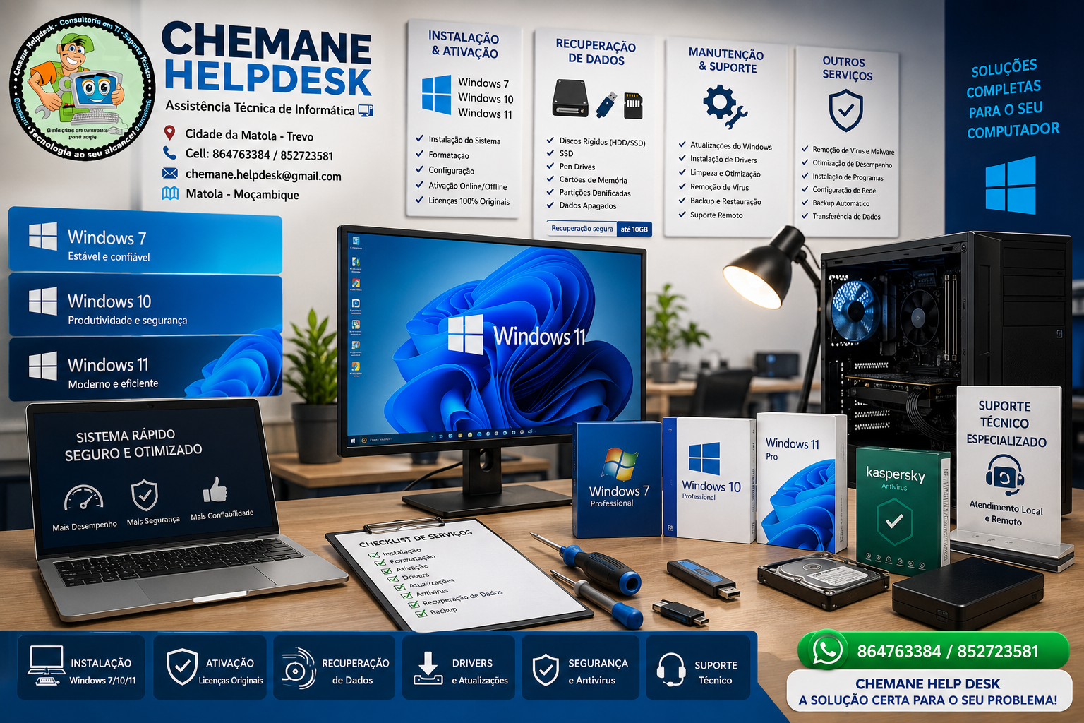 Microsoft Windows  – Instalação, Configuração, Ativação e Suporte Técnico